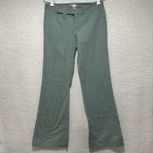 Alloy Rare Women's‎ Light Green Flare Pants Size 9 Made In USA